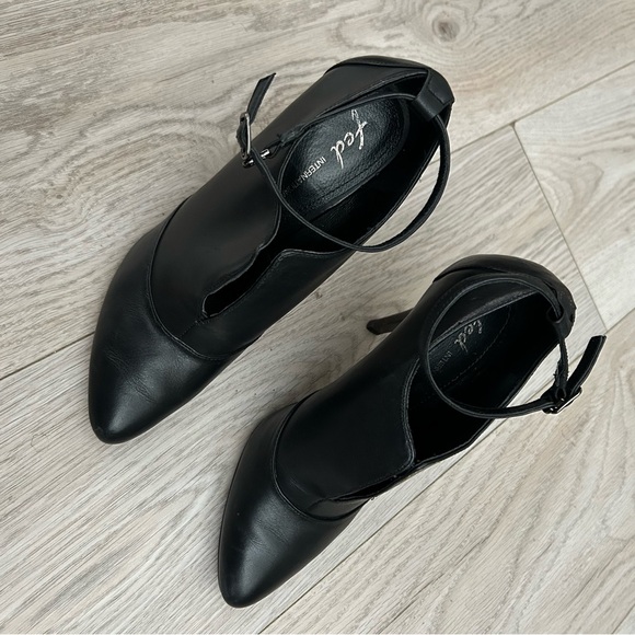 Genuine Leather Ankle Boot, Black Ankle Heels - Picture 3 of 13